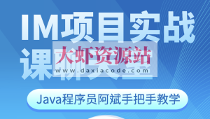 Java程序员阿斌手把手教学-IM项目实战课【聊天室】