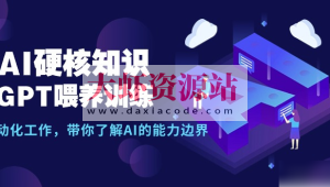 AI硬核知识-GPT喂养训练，自动化工作，带你了解AI的能力边界（10节课）